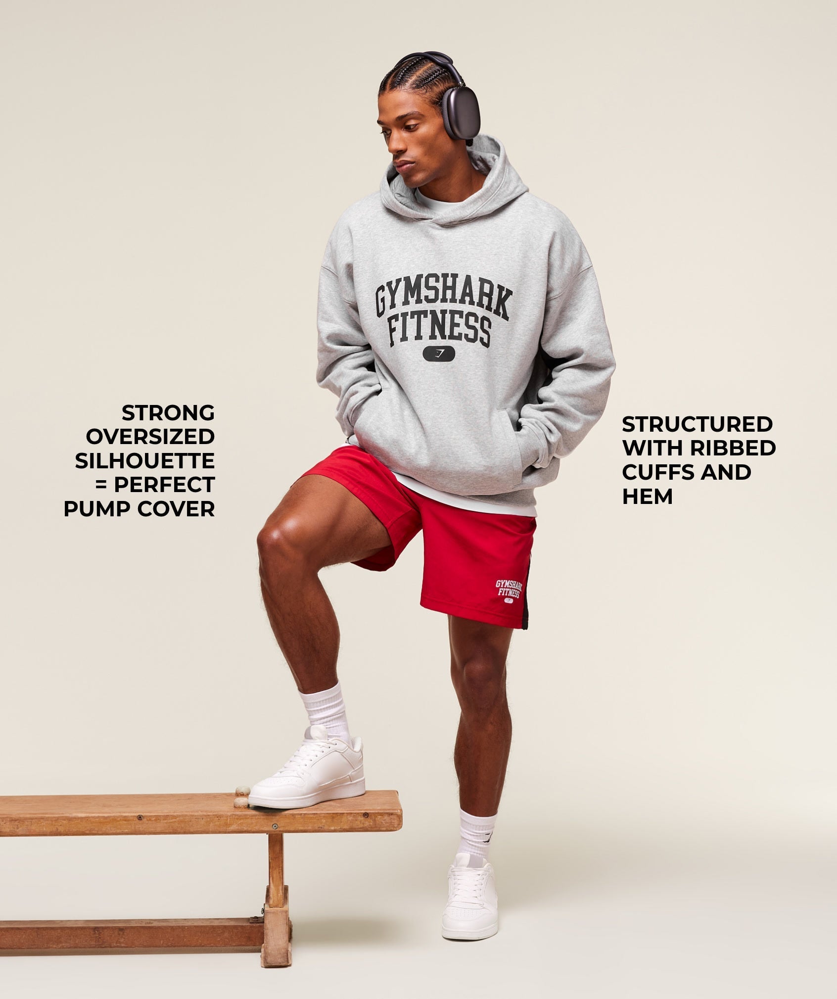 Varsity Hoodie - Light Grey Core Marl
