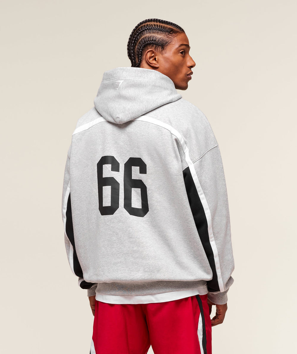 Varsity Hoodie - Light Grey Core Marl