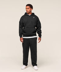 Crest Oversized Hoodie - Black