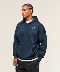 Crest Oversized Hoodie - Navy