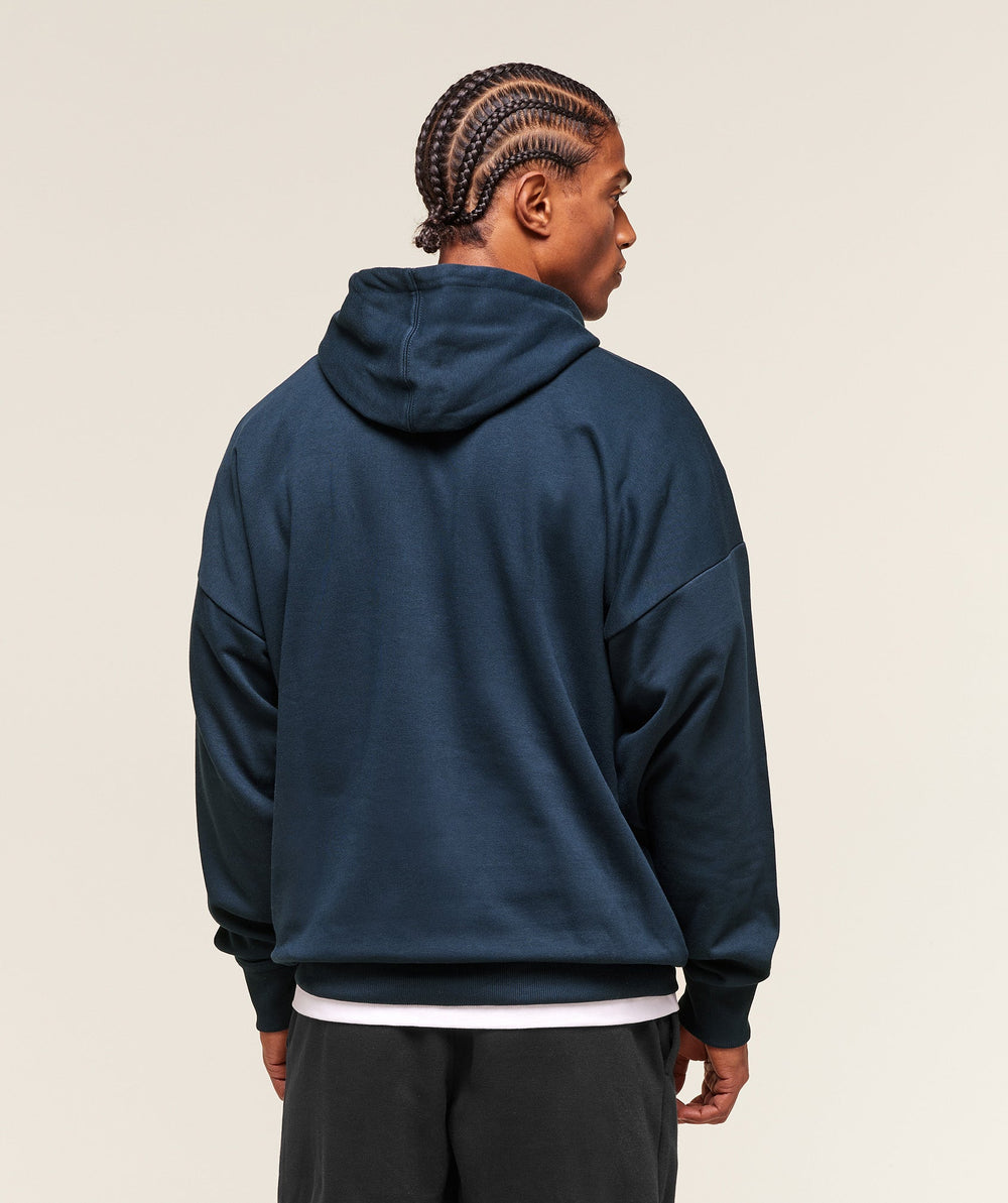 Crest Oversized Hoodie - Navy