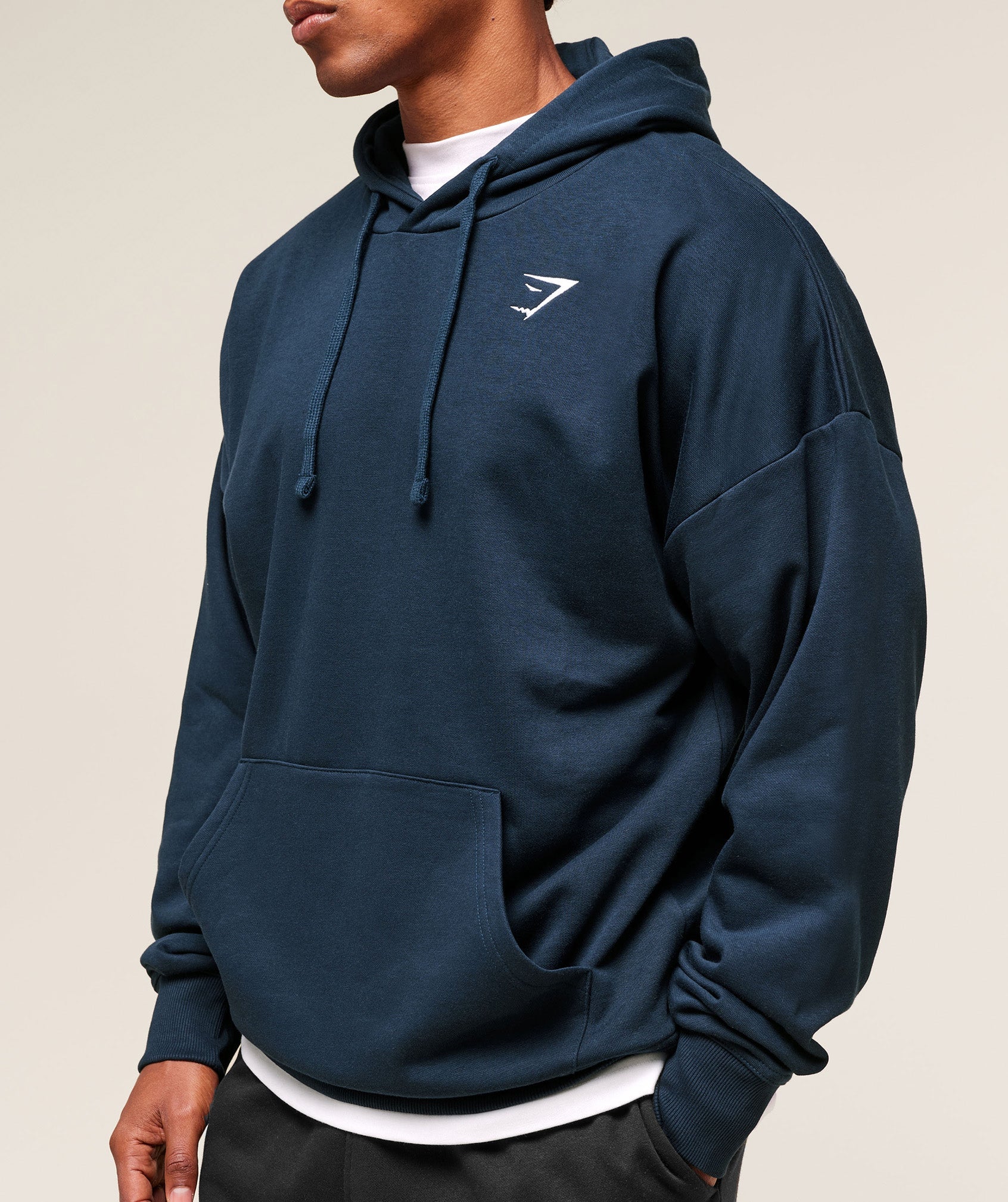 Crest Oversized Hoodie - Navy