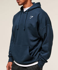 Crest Oversized Hoodie - Navy