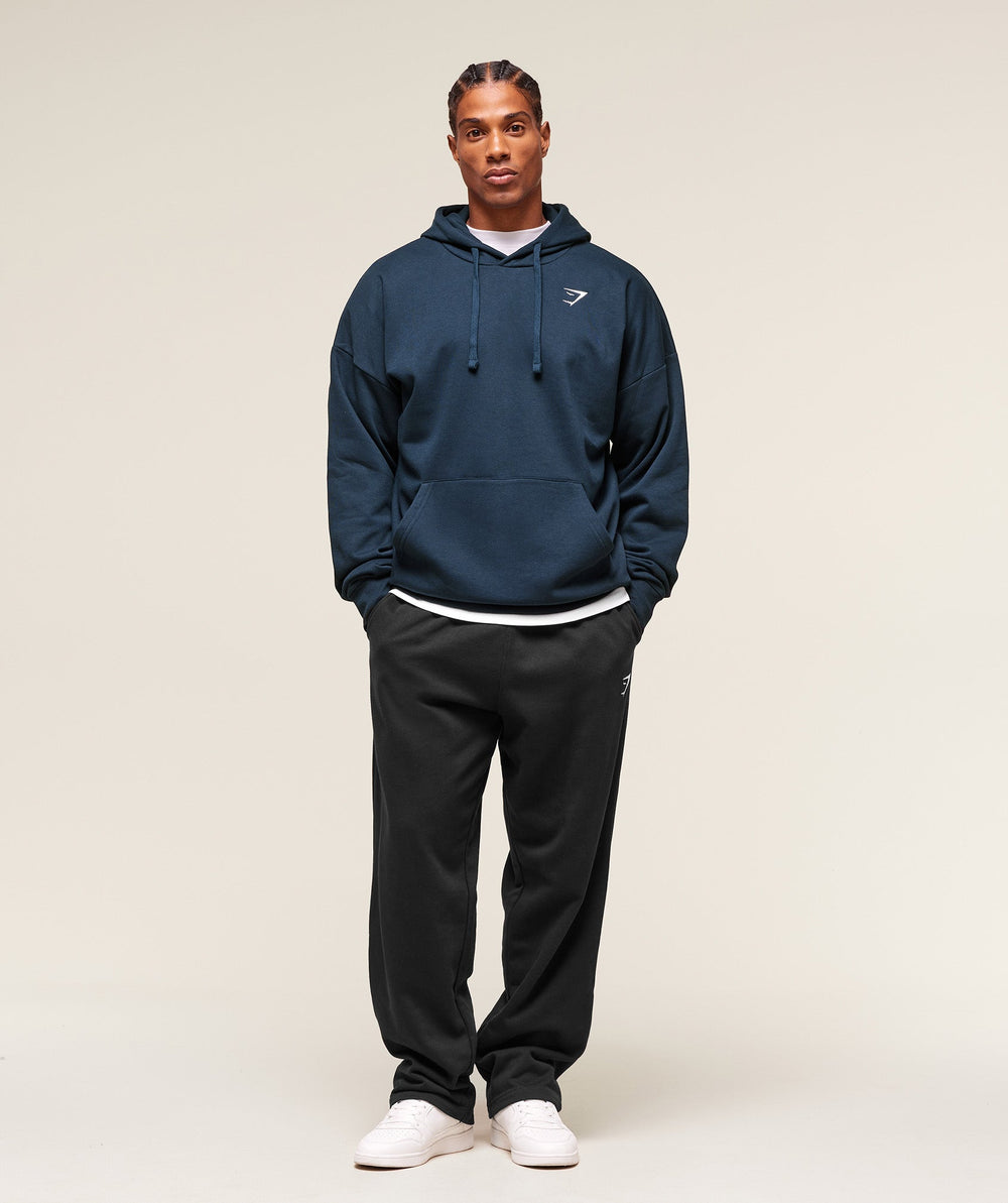 Crest Oversized Hoodie - Navy