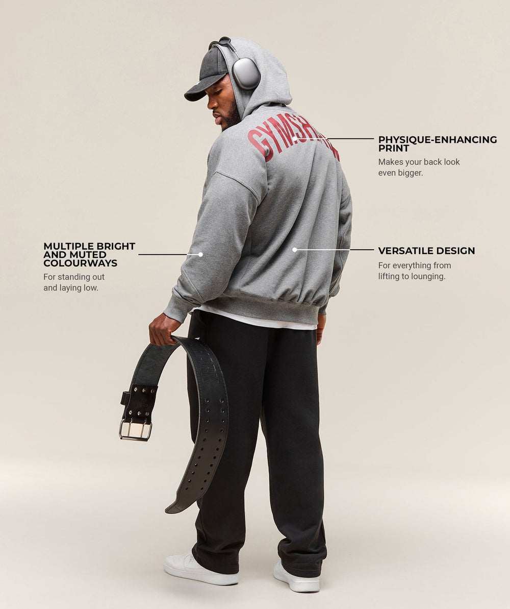 Power Zip Up Hoodie - Charcoal Core Marl
