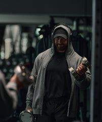 Power Zip Up Hoodie - Charcoal Core Marl