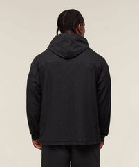 Lightweight Slub Textured Hoodie - Black