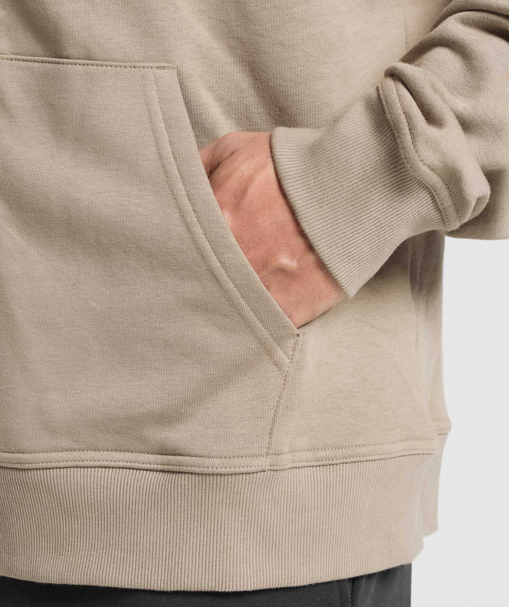 Crest Oversized Zip Up Hoodie - Lifestyle Brown