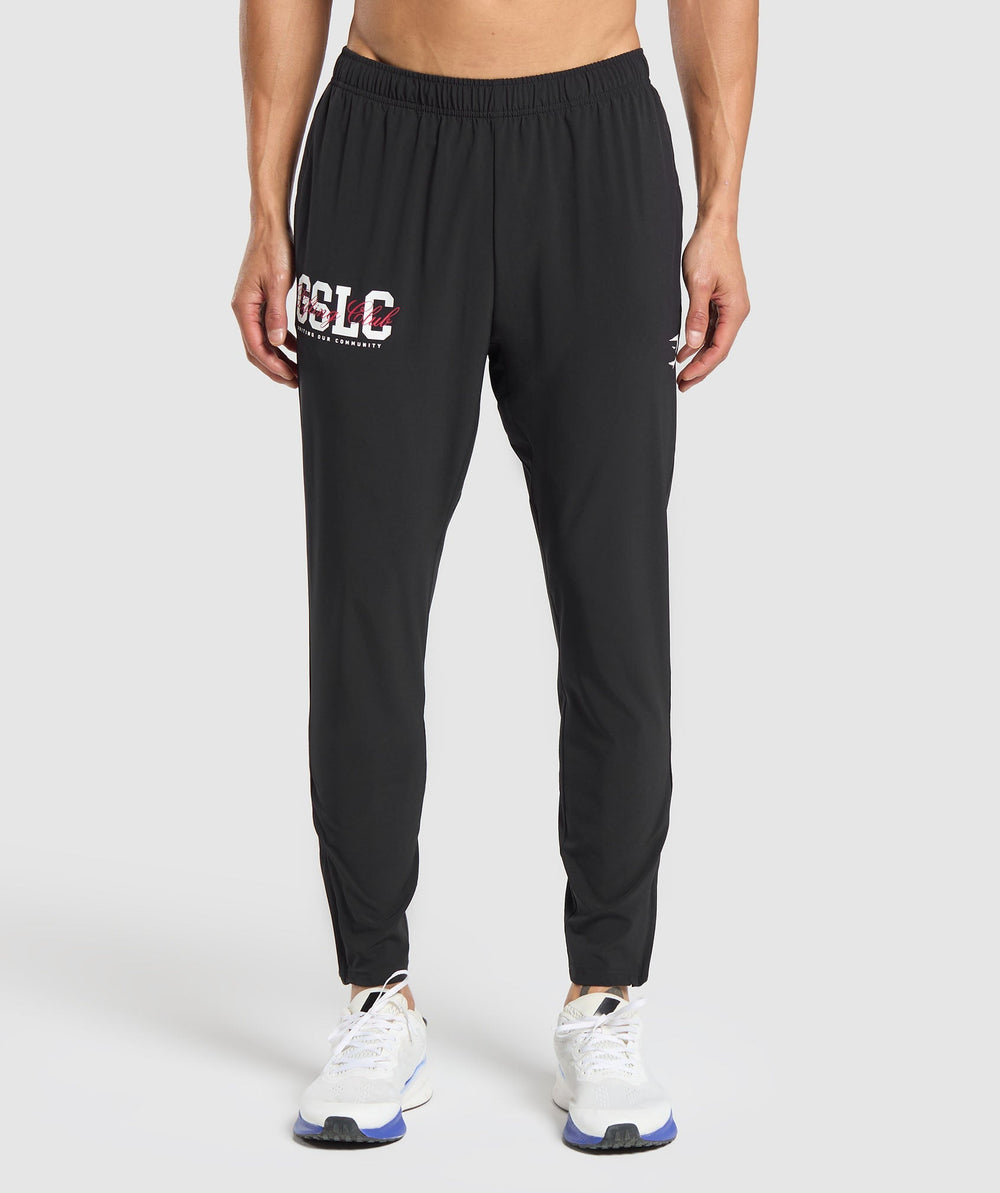 Script Woven Joggers - Black