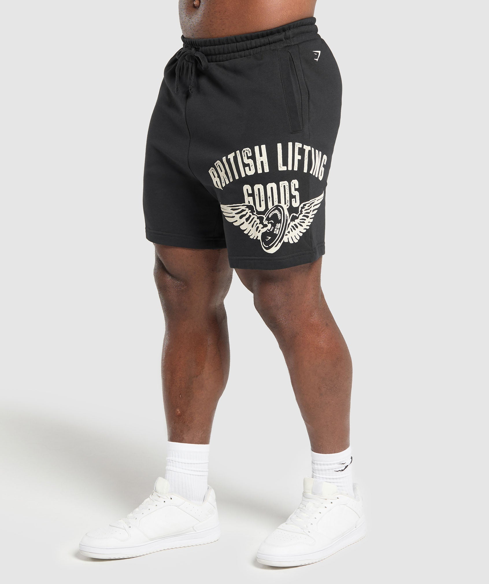 British Lifting Goods Graphic Shorts - Black