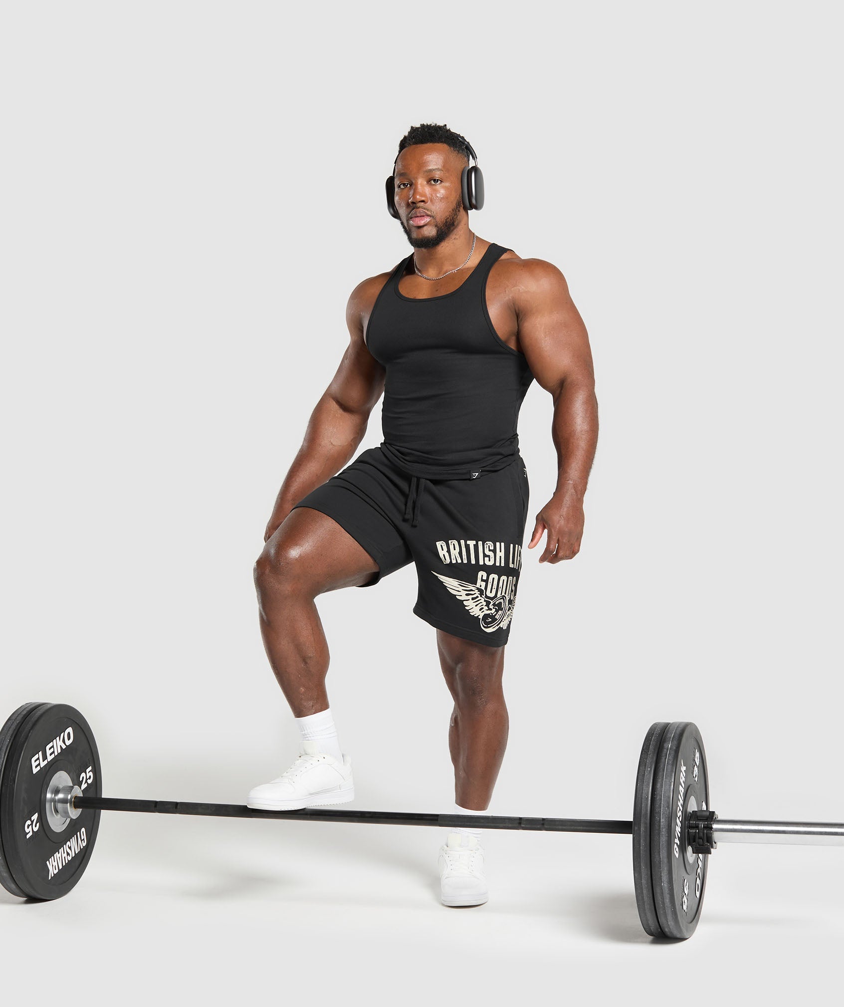 British Lifting Goods Graphic Shorts - Black