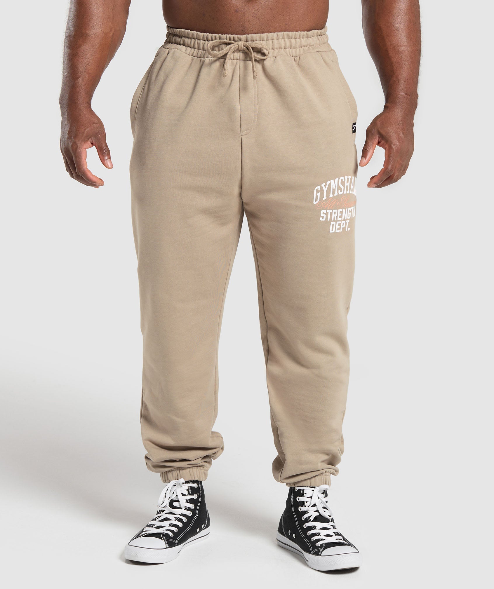 Trophy Graphic Joggers - Cement Brown