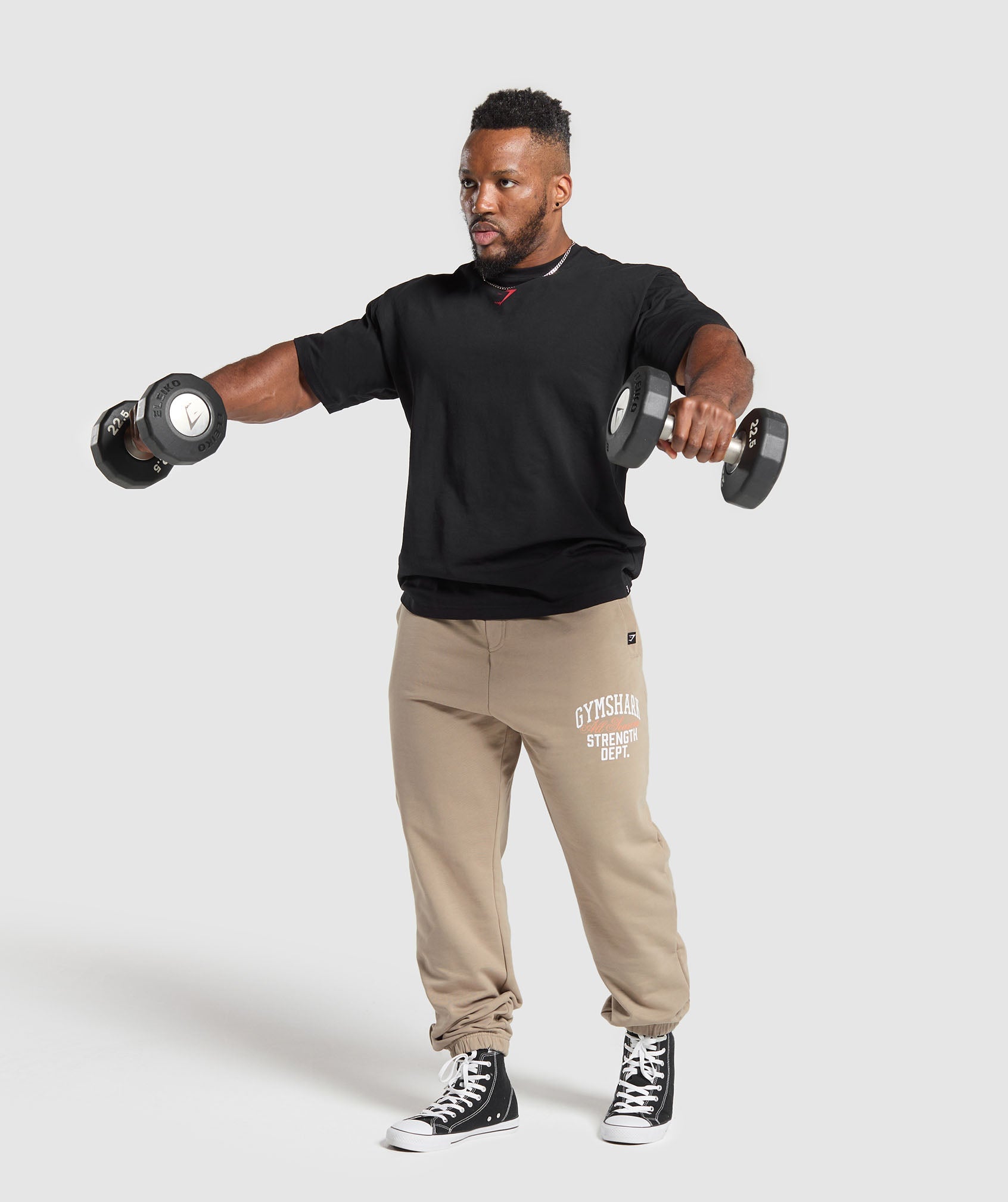 Trophy Graphic Joggers - Cement Brown