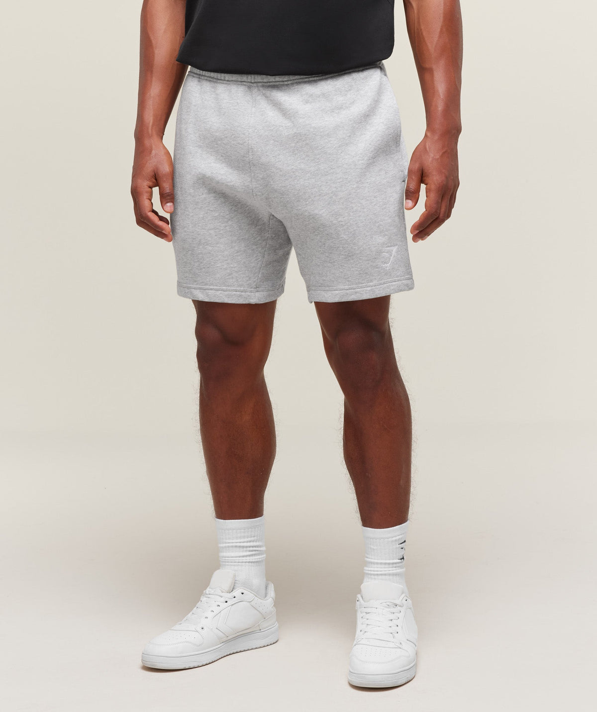Crest 7" Shorts - Light Grey Marl