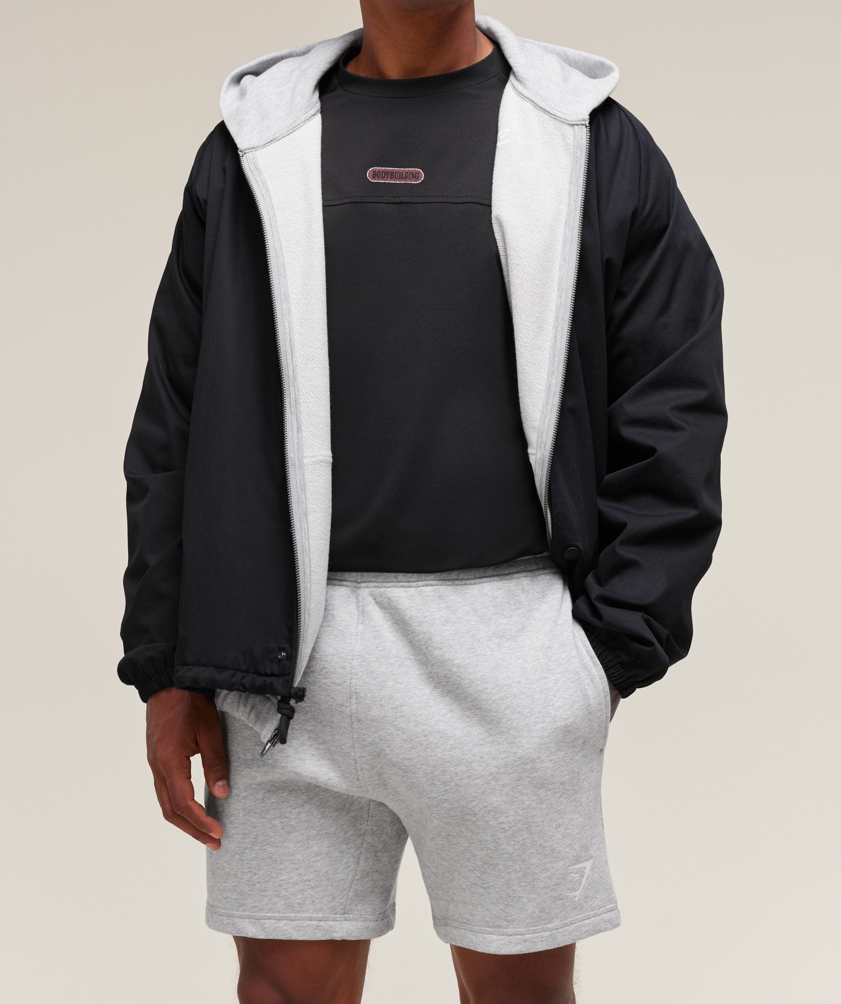Crest 7" Shorts - Light Grey Marl