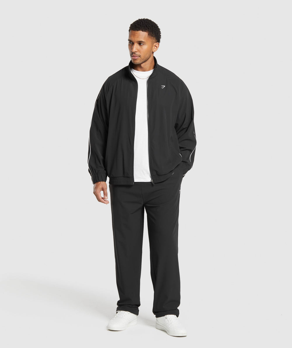 Contrast Track Top - Black