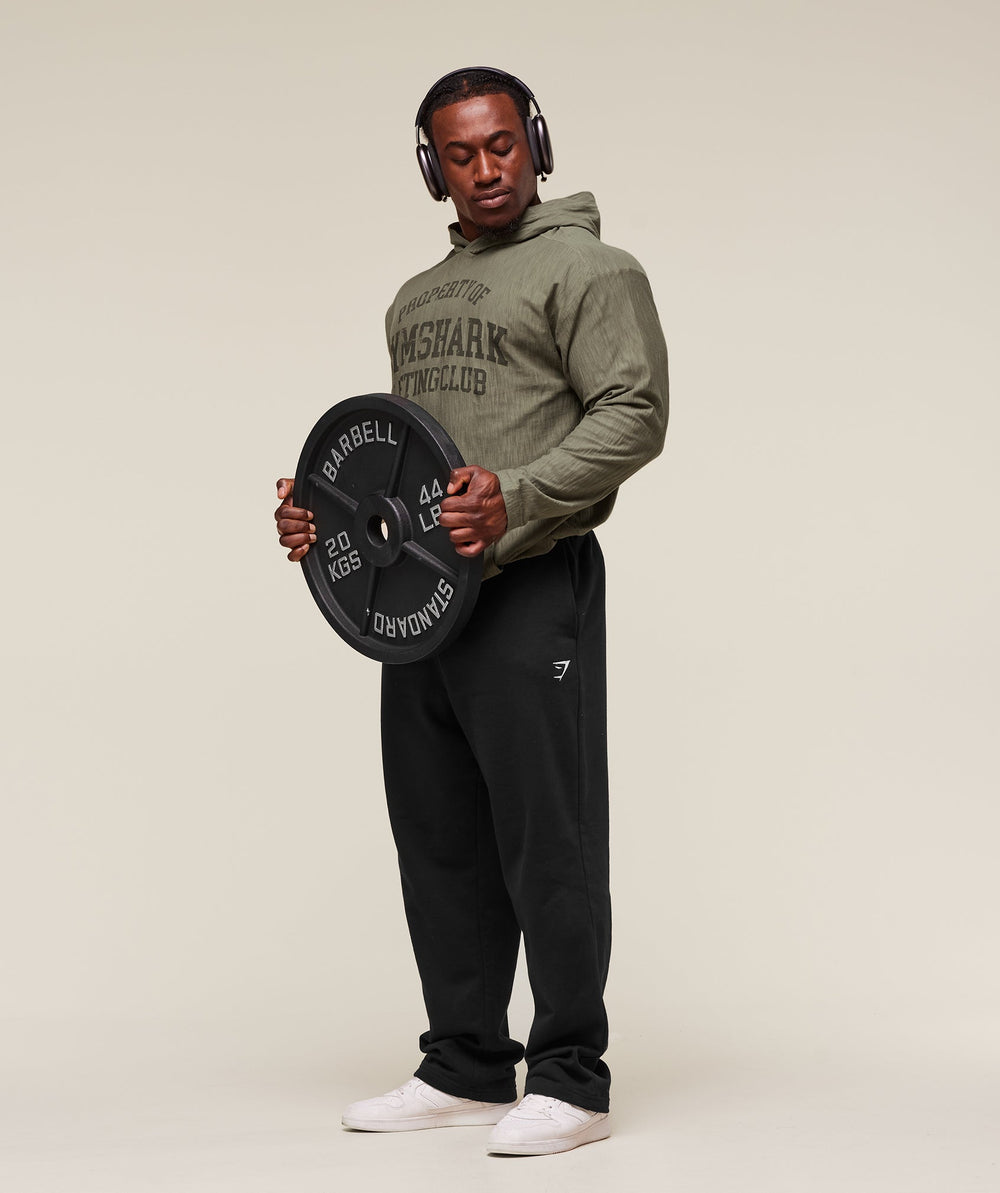 Lightweight Slub Textured Hoodie - Utility Green