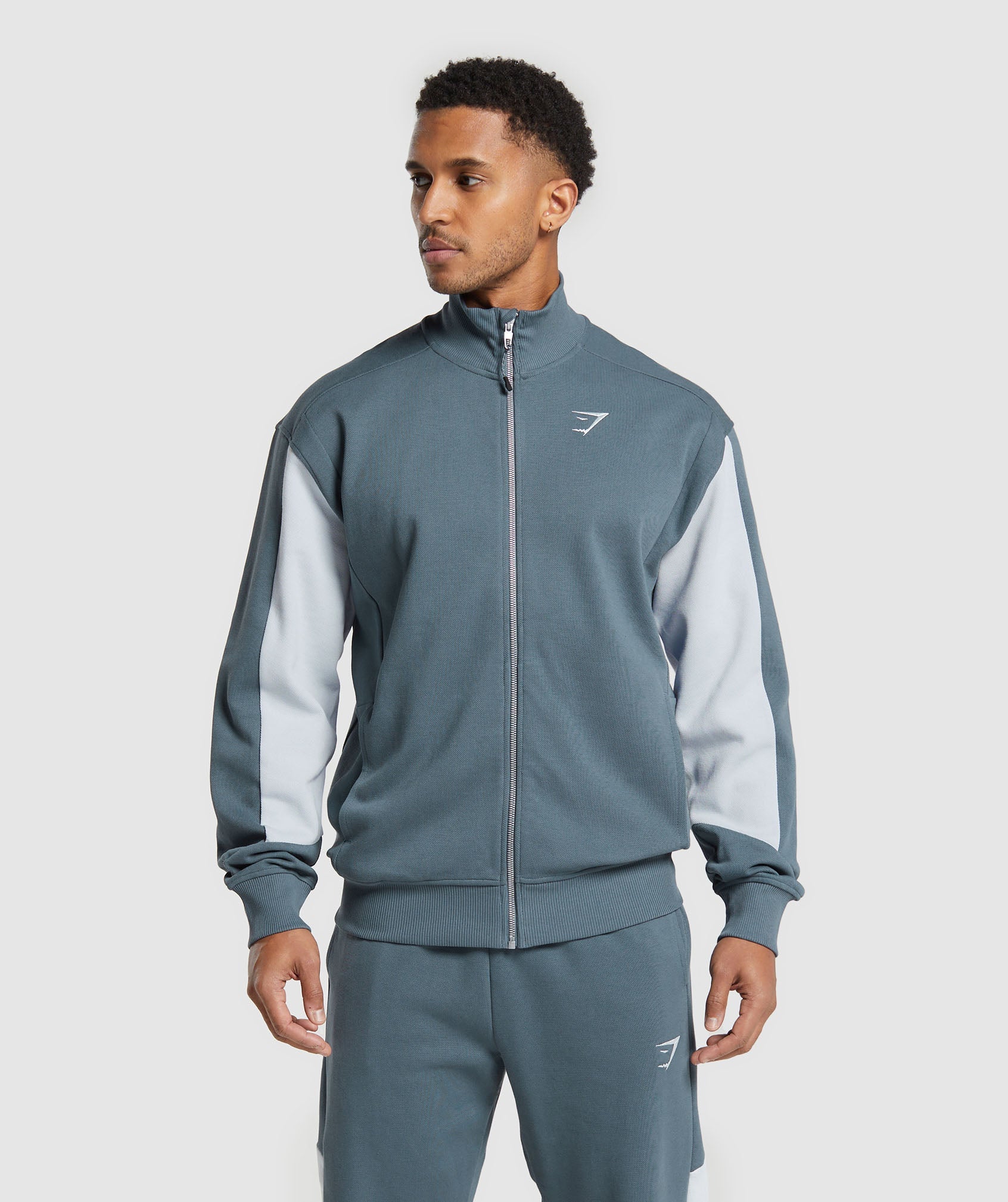 Pique Track Jacket - Titanium Blue/Fresh Blue