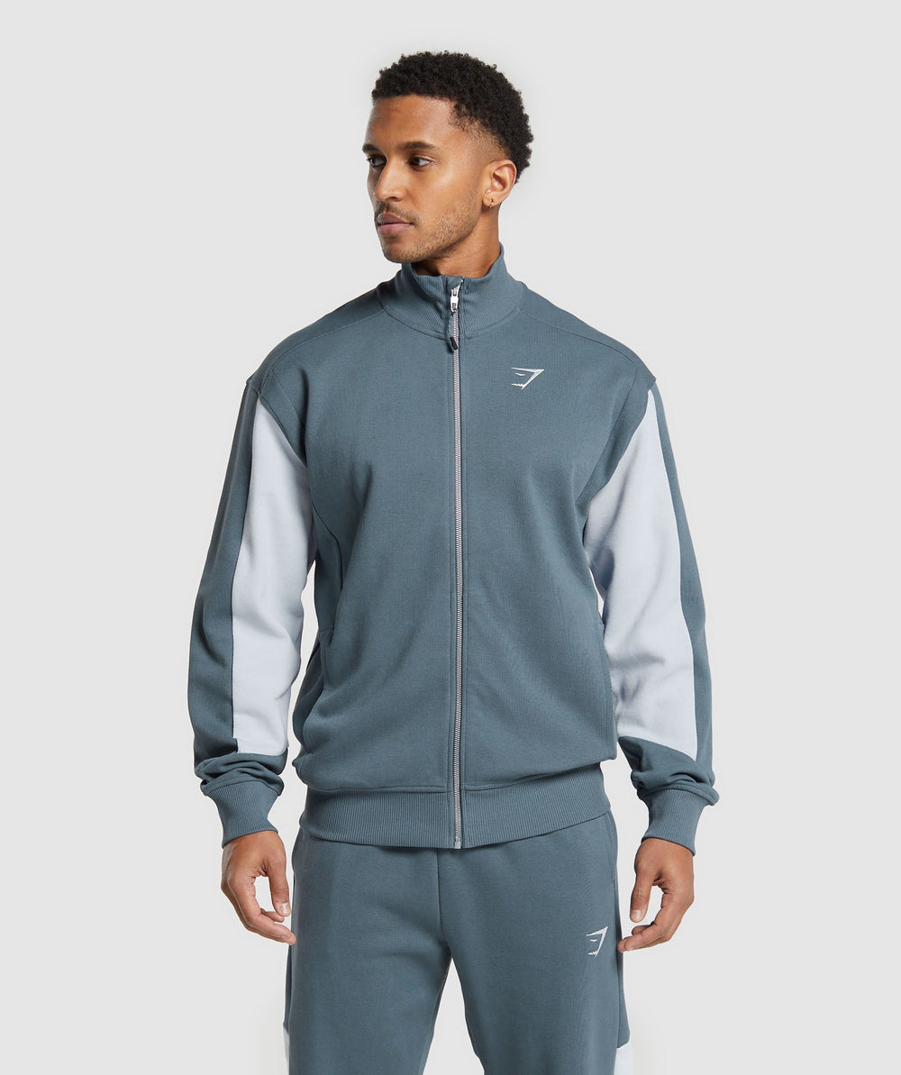 Pique Track Jacket - Titanium Blue/Fresh Blue