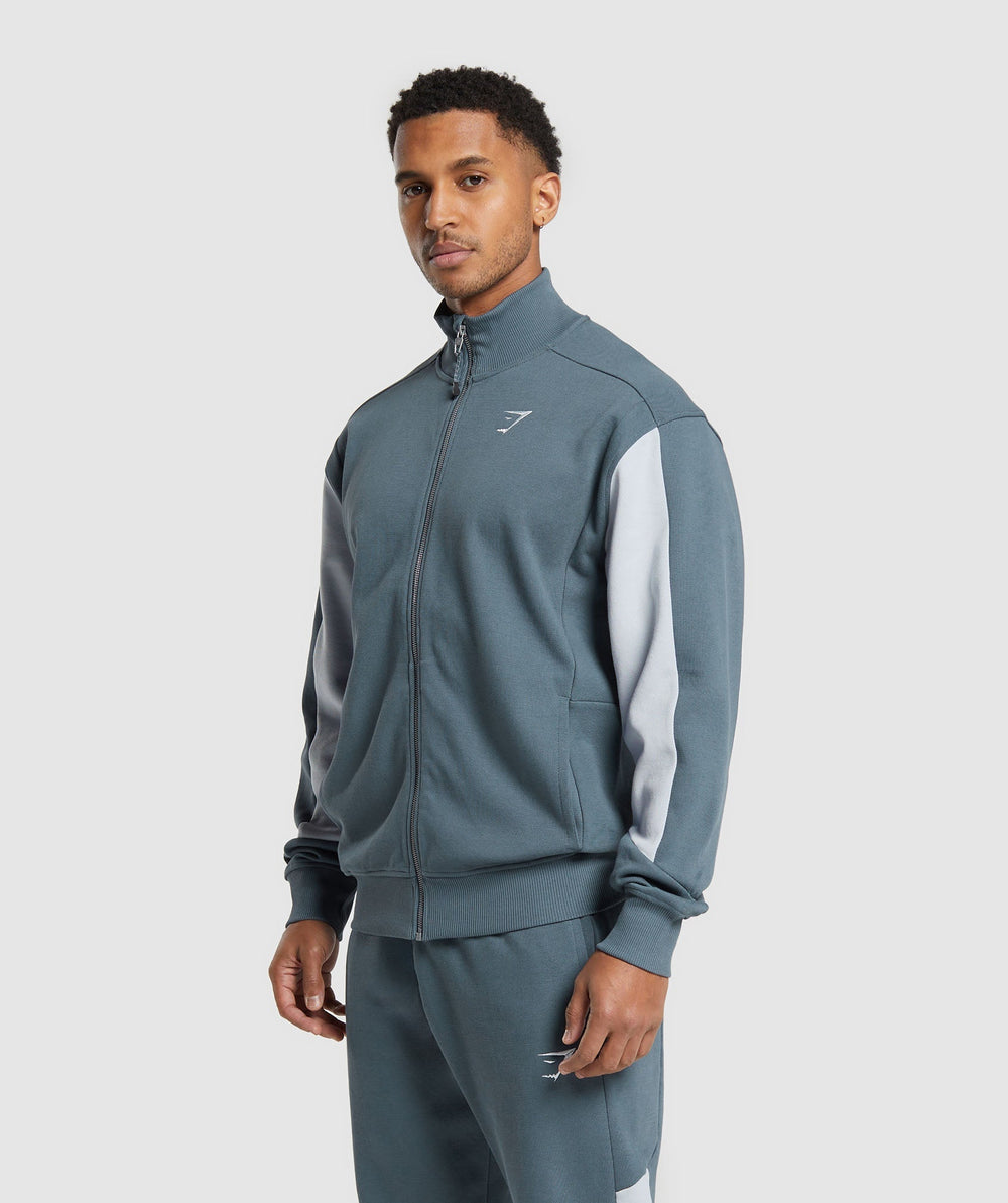 Pique Track Jacket - Titanium Blue/Fresh Blue
