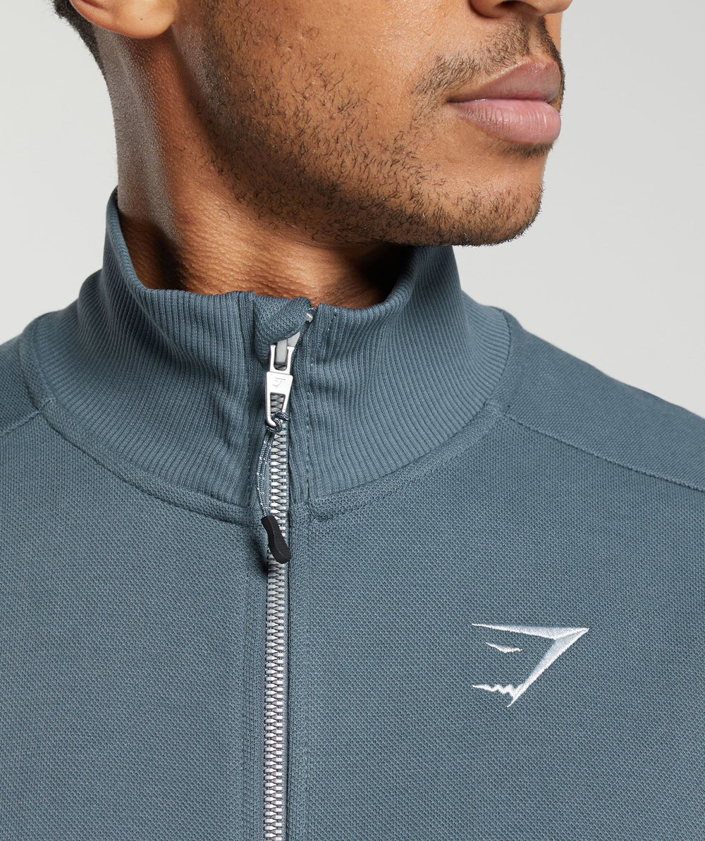 Pique Track Jacket - Titanium Blue/Fresh Blue