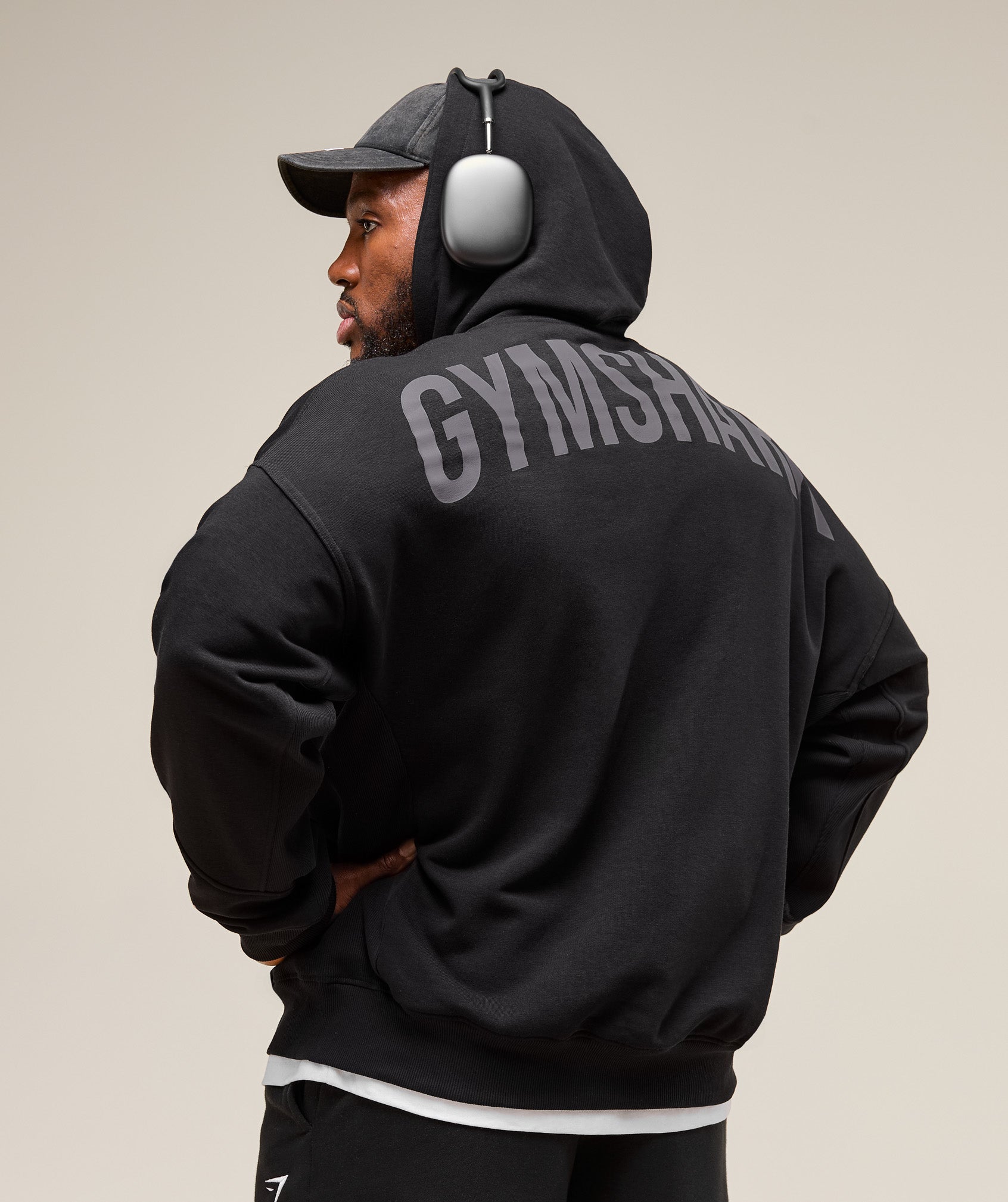 Power Zip Up Hoodie - Black