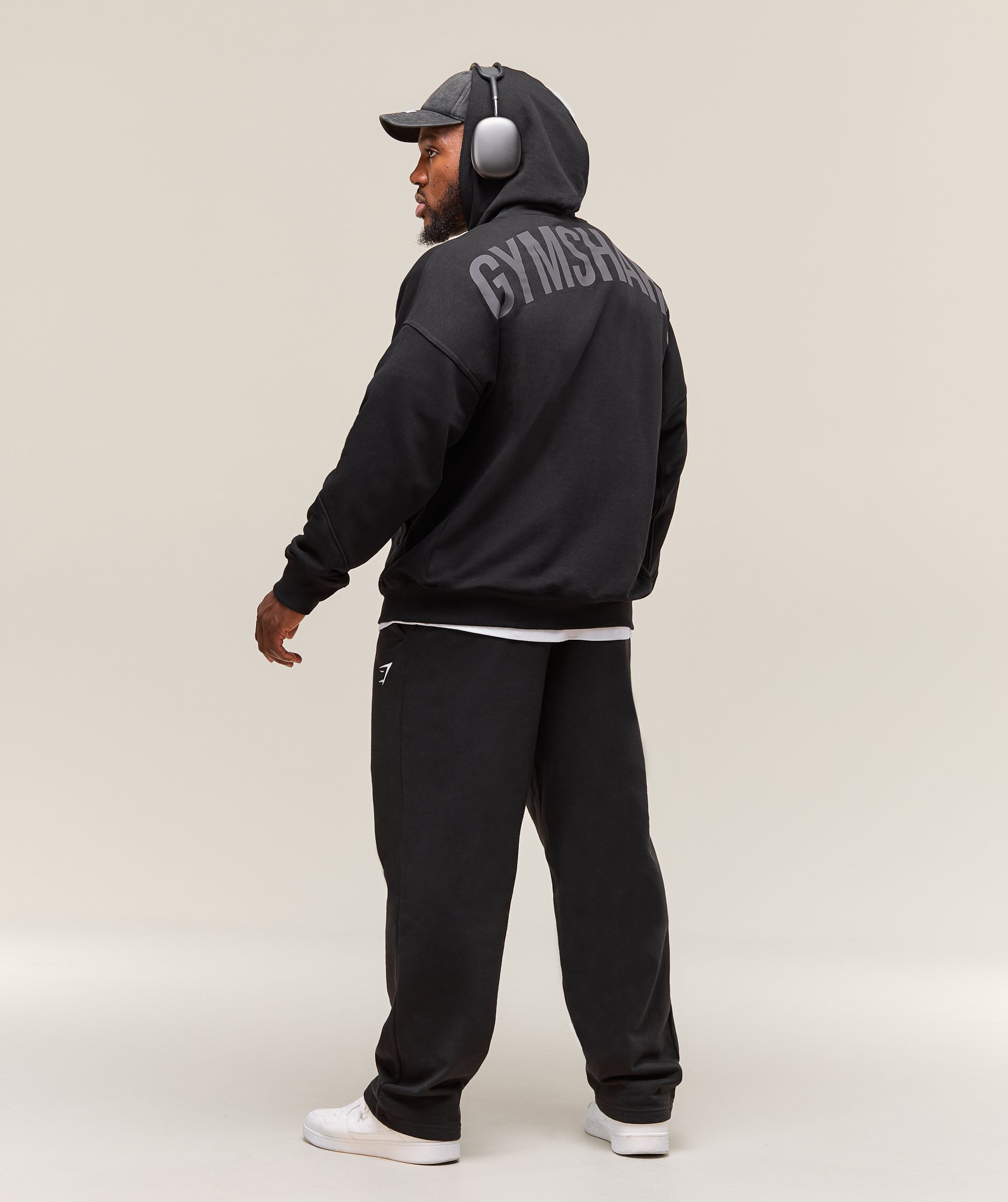 Power Zip Up Hoodie - Black