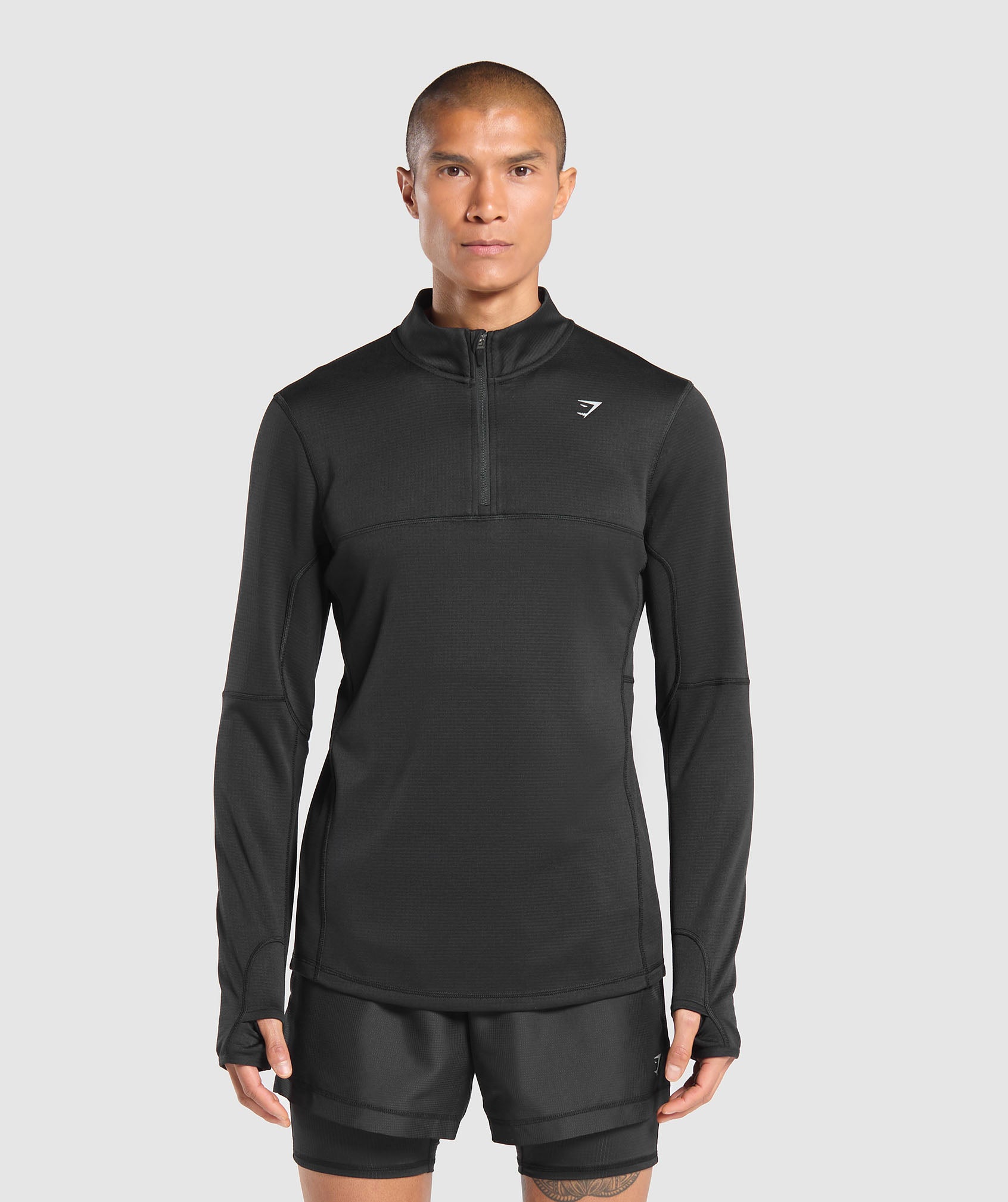 Running 1/4 Zip - Black