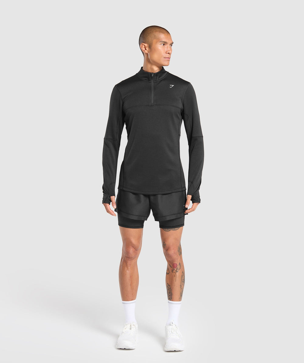 Running 1/4 Zip - Black