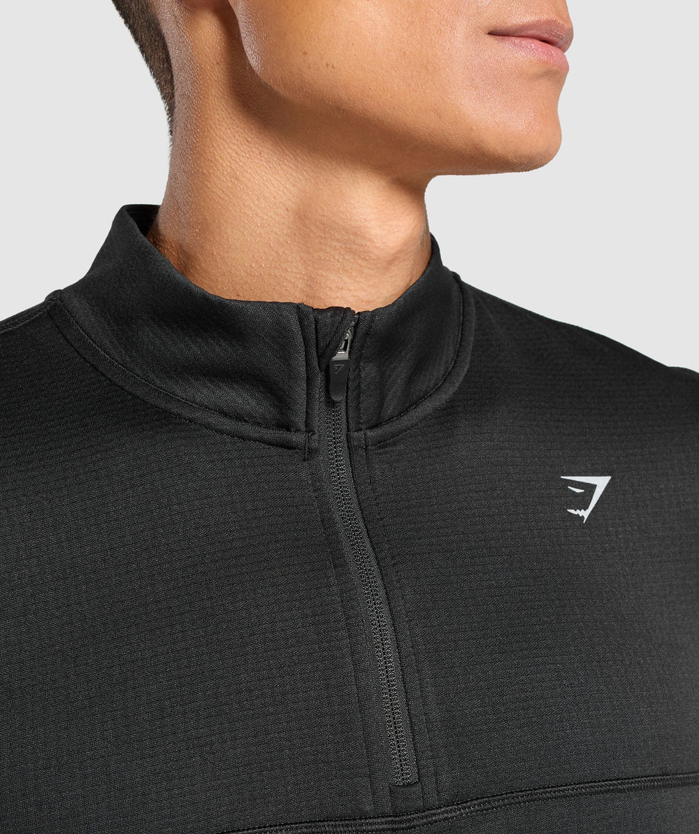 Running 1/4 Zip - Black