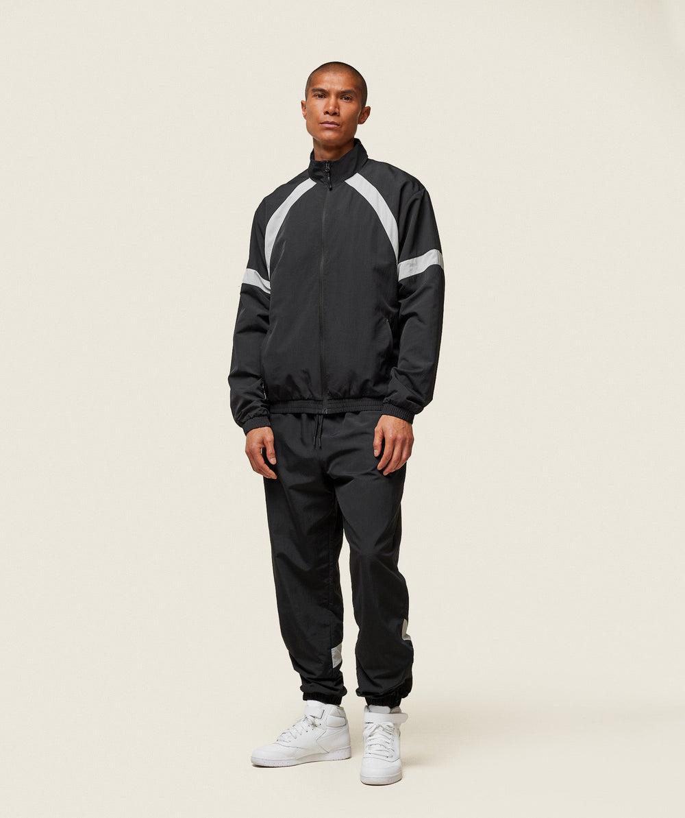 everywear Coaches Track Jacket - Black/Tame Grey