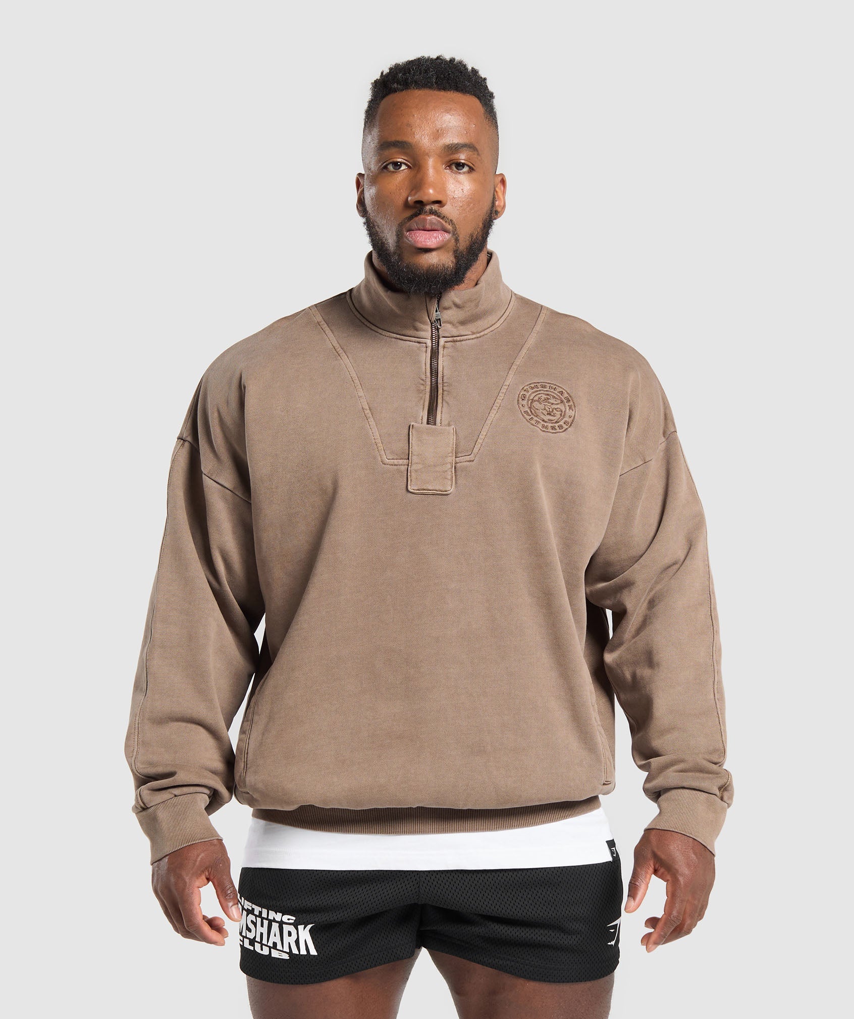 Premium Legacy 1/4 Zip - Soft Brown