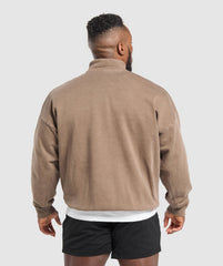 Premium Legacy 1/4 Zip - Soft Brown