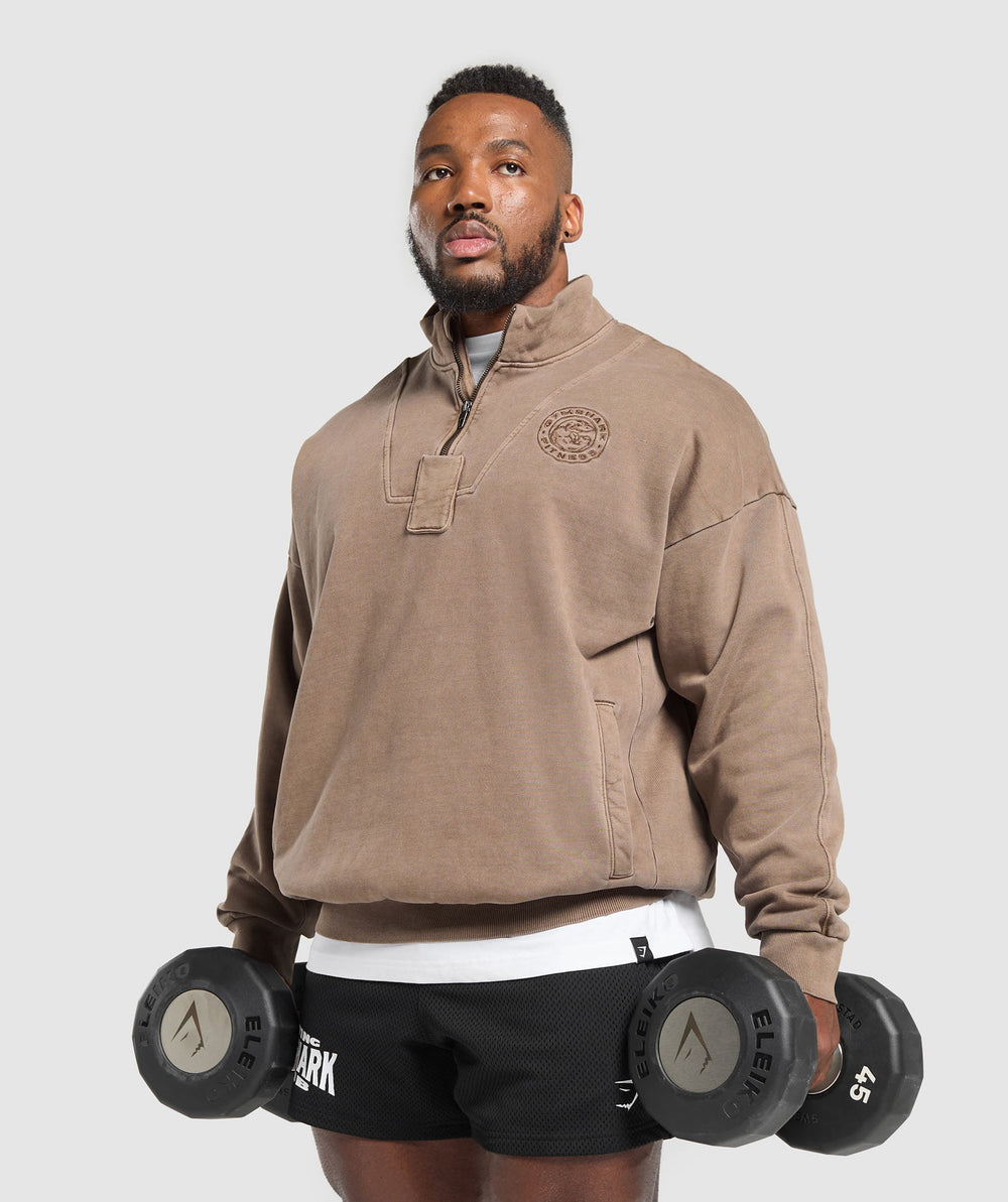 Premium Legacy 1/4 Zip - Soft Brown