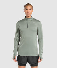 Running 1/4 Zip - Unit Green
