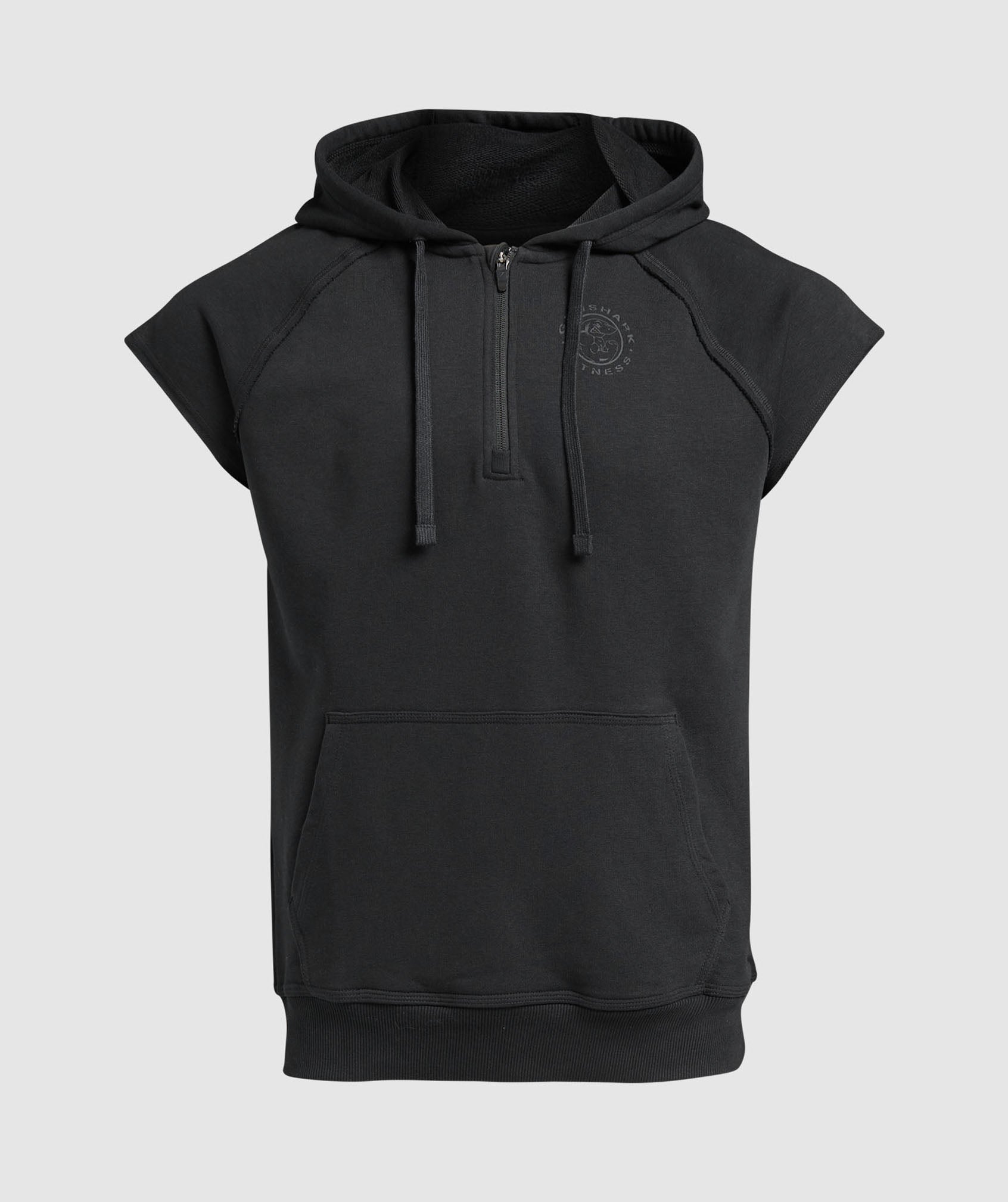Legacy 1/4 Zip Cap Sleeve Hoodie - Black