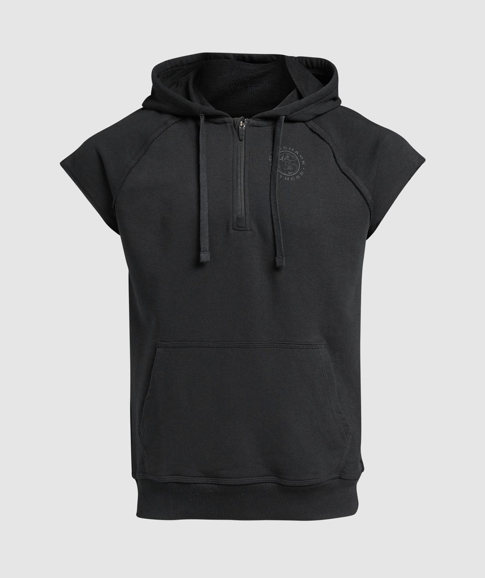 Legacy 1/4 Zip Cap Sleeve Hoodie - Black