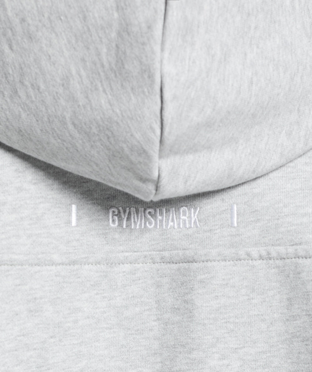 Rest Day Essentials Zip Hoodie - Light Grey Core Marl