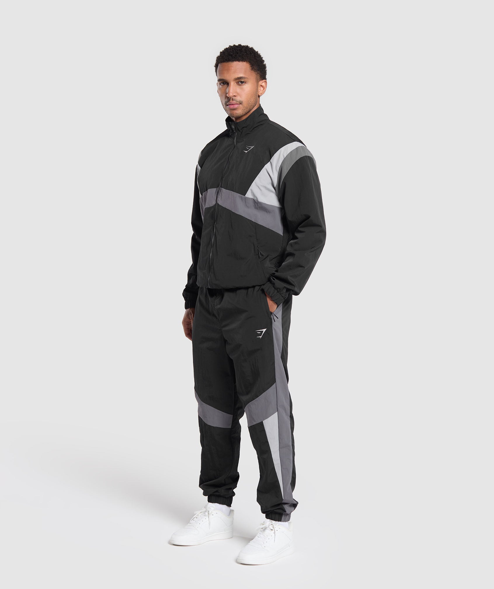 Retro Track Jacket - Black/Dark Grey/Smokey Grey