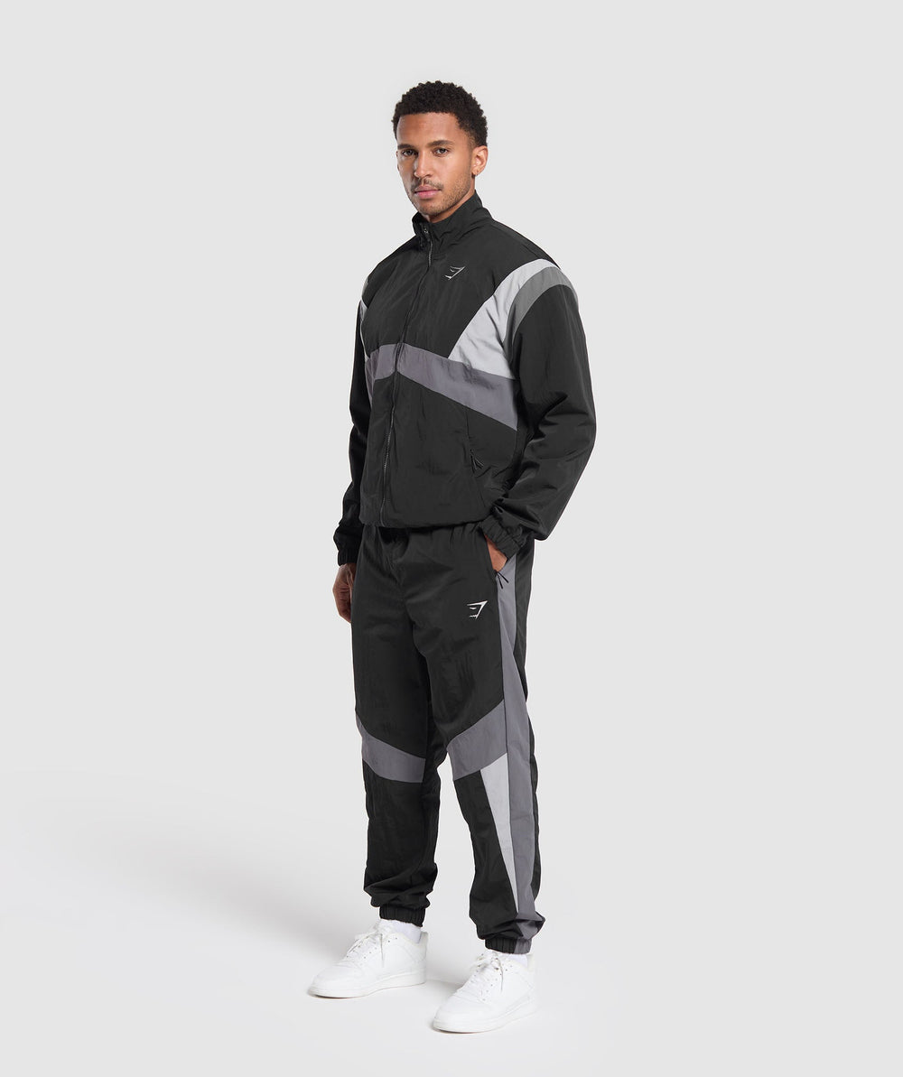 Retro Track Jacket - Black/Dark Grey/Smokey Grey