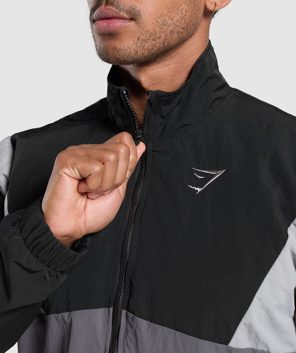Retro Track Jacket - Black/Dark Grey/Smokey Grey