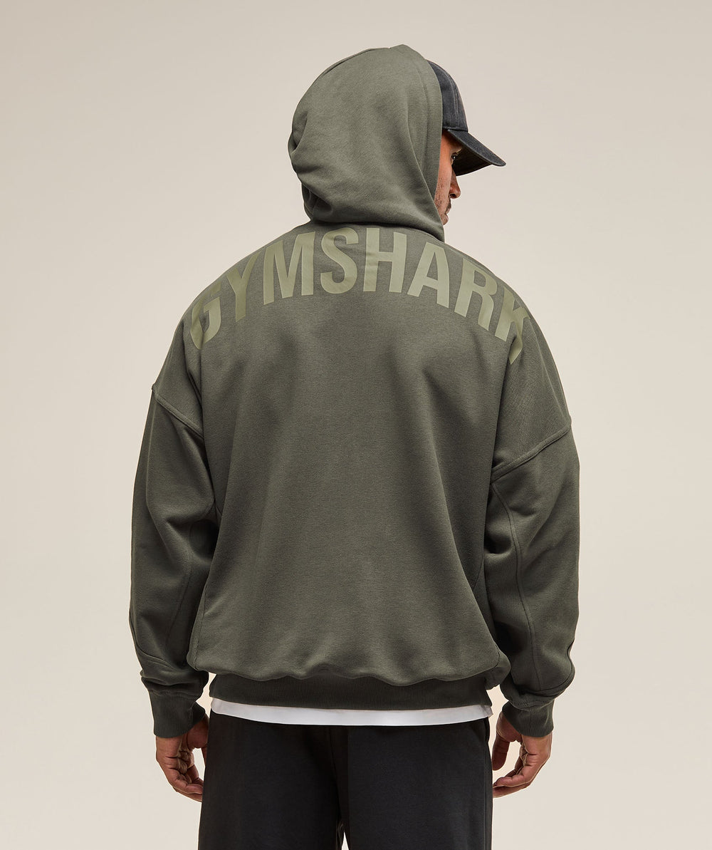 Power Zip Up Hoodie - Strength Green