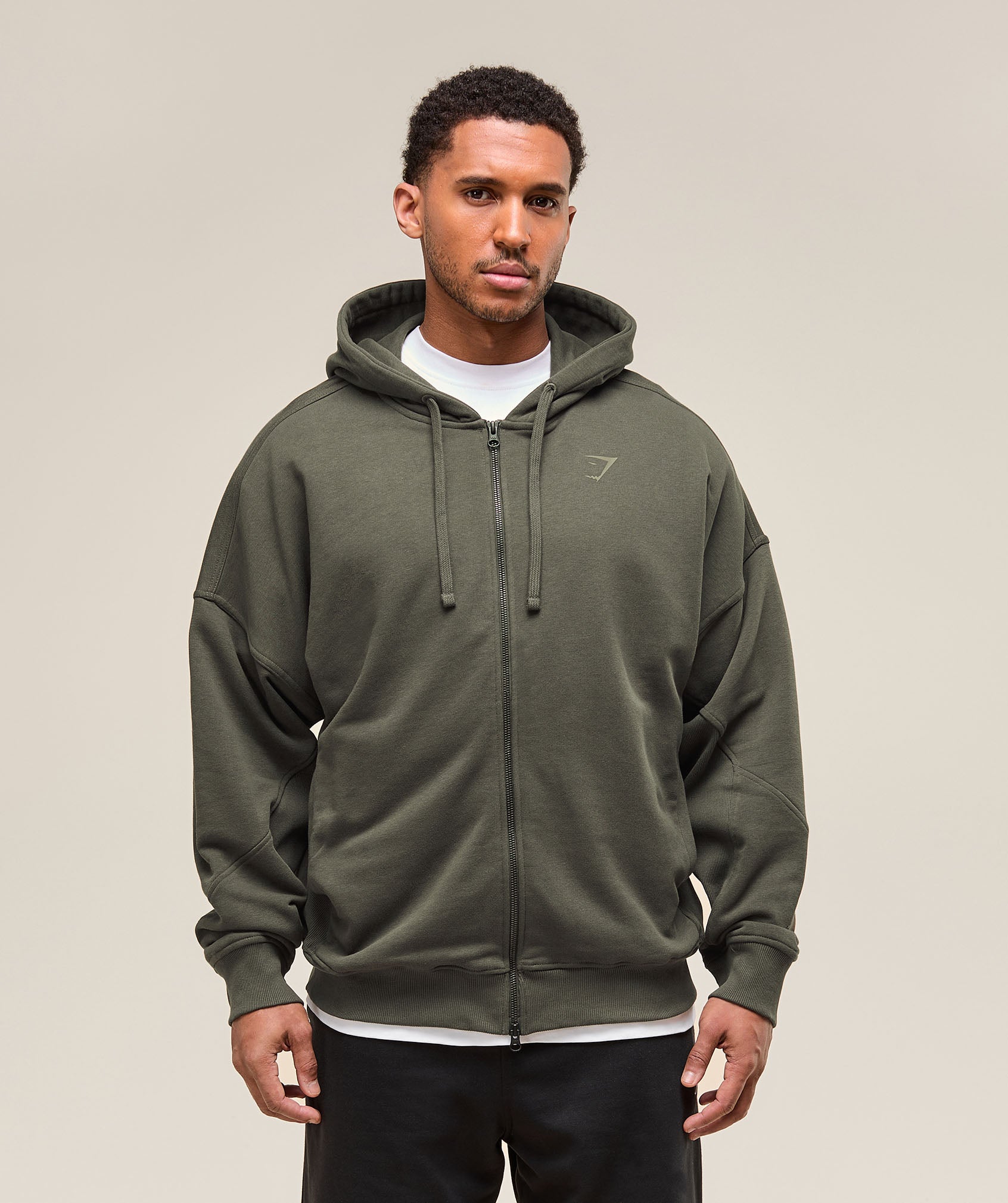 Power Zip Up Hoodie - Strength Green