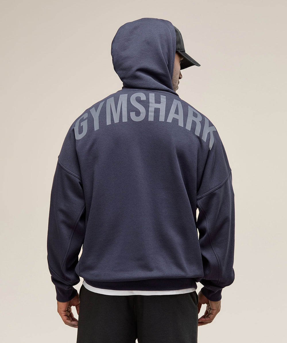 Power Zip Up Hoodie - Heavy Blue