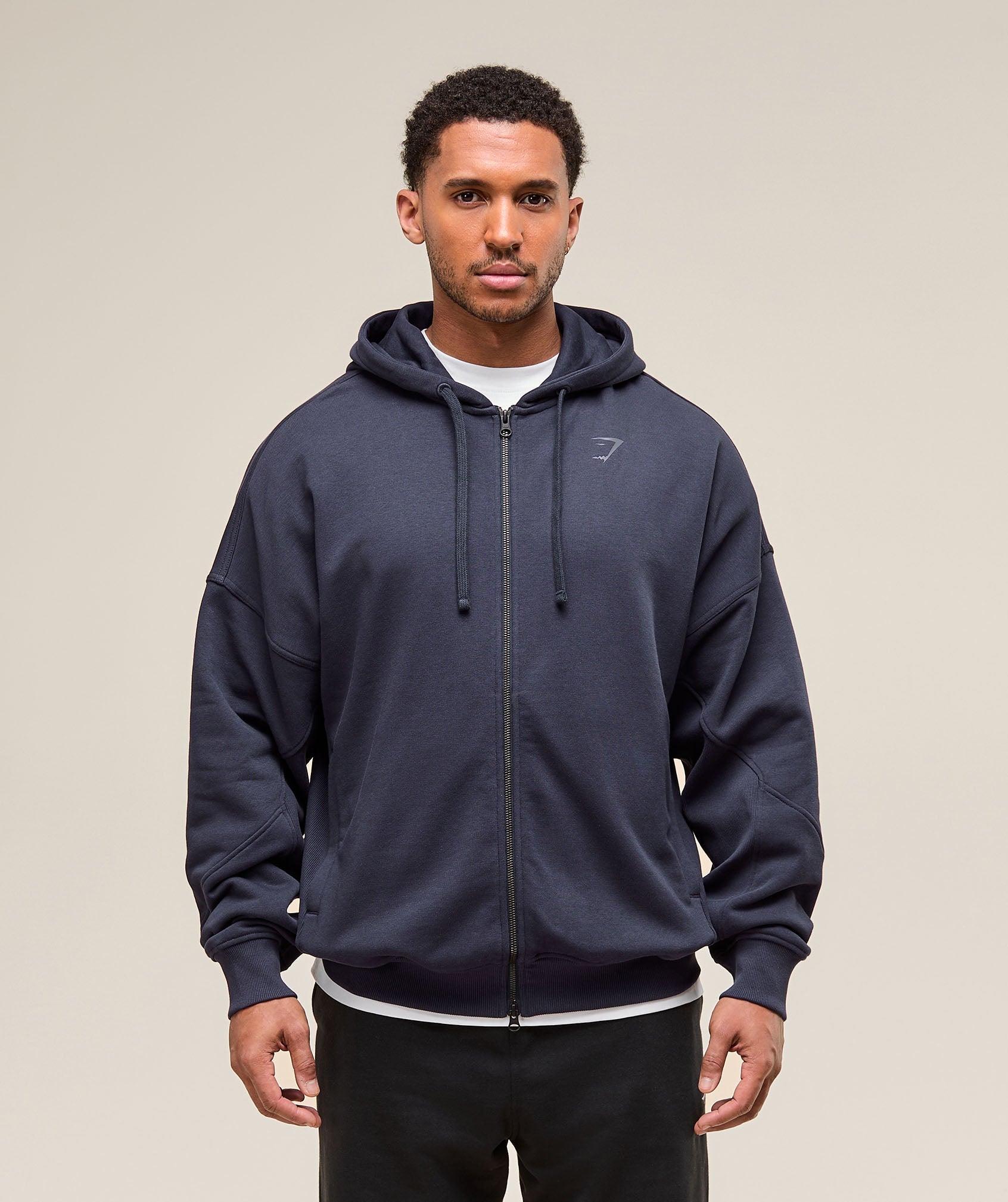 Power Zip Up Hoodie - Heavy Blue