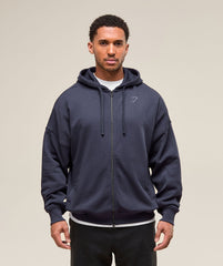 Power Zip Up Hoodie - Heavy Blue