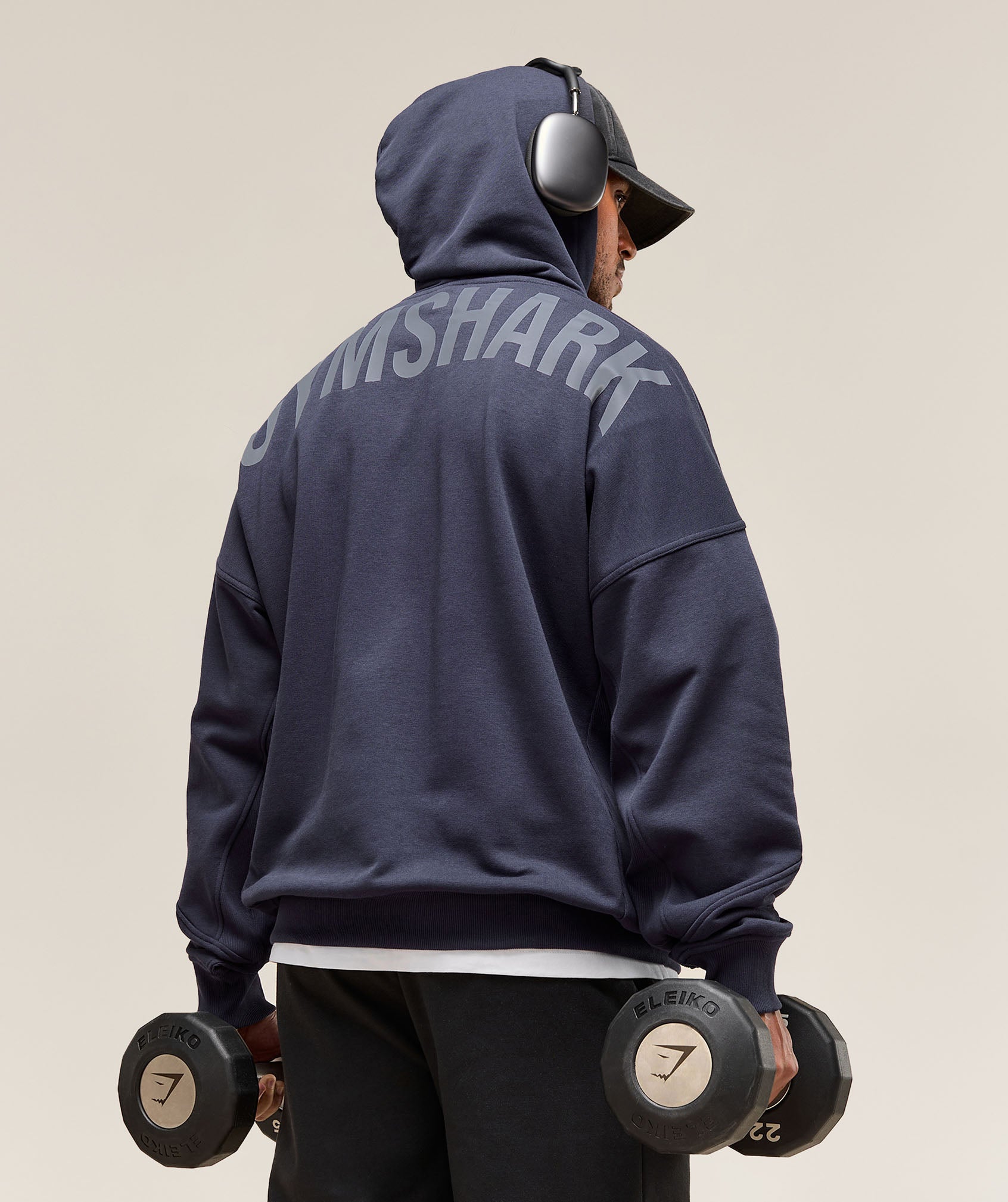 Power Zip Up Hoodie - Heavy Blue