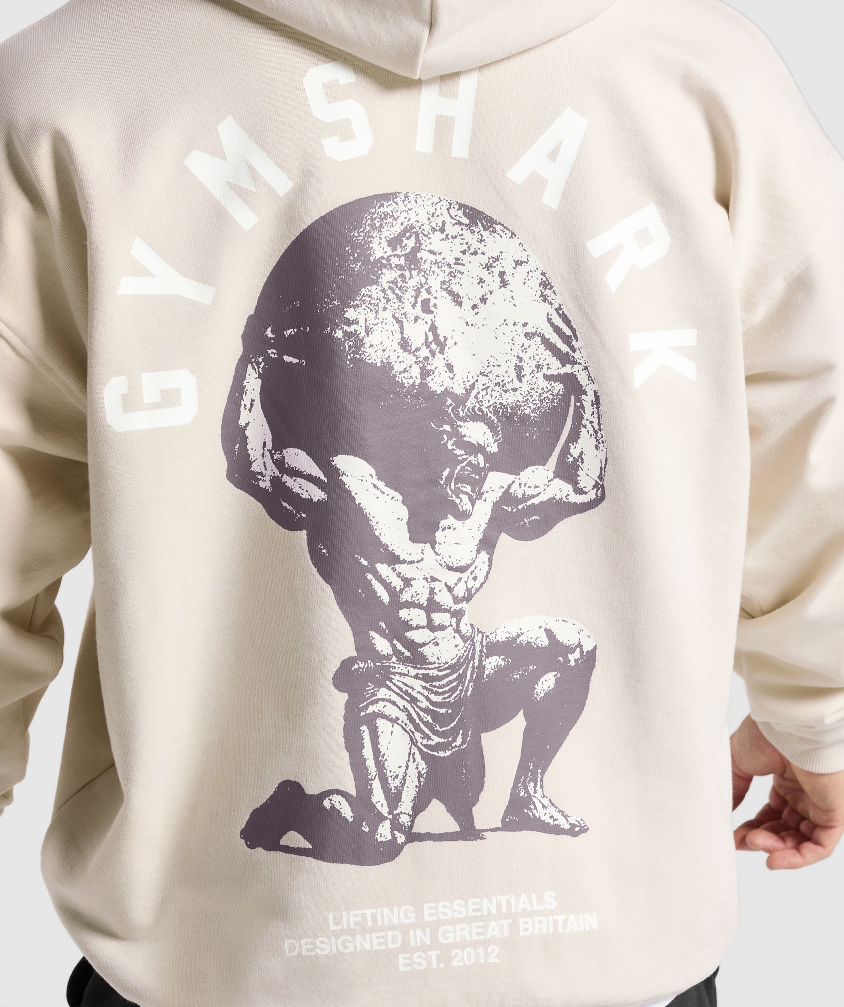 Atlas Zip Up Hoodie - Oat White