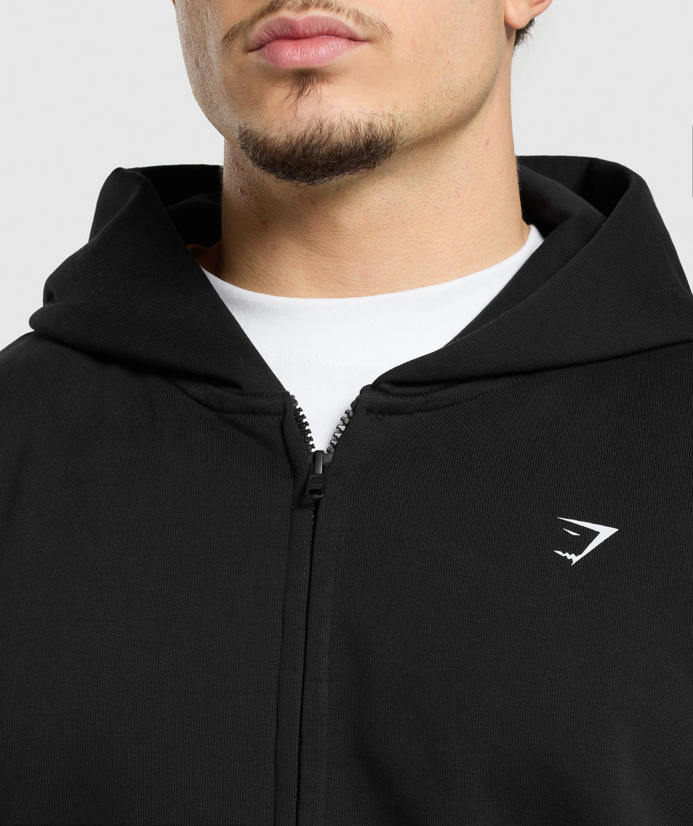 Atlas Zip Up Hoodie - Black