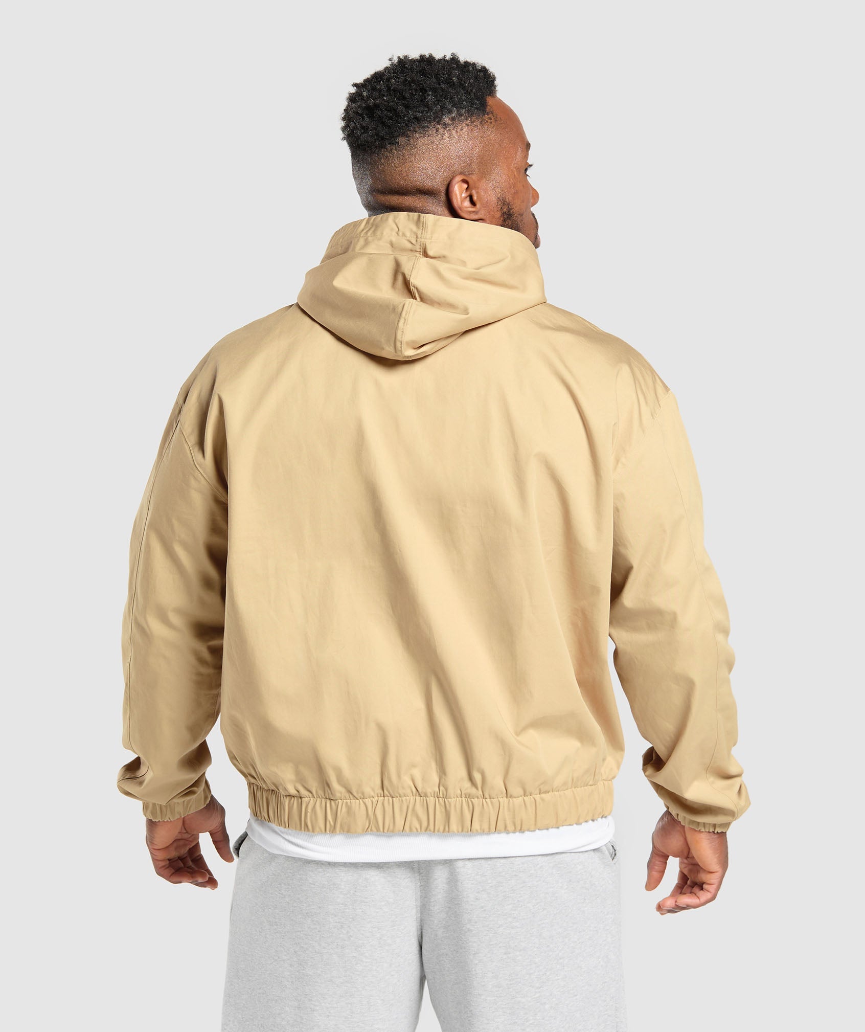 Oversized Hooded Jacket - Sand Beige